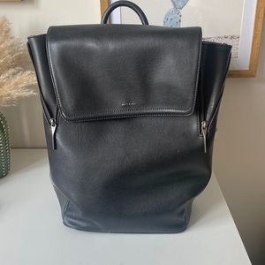 Matt & Nat Black vegan leather backpack
